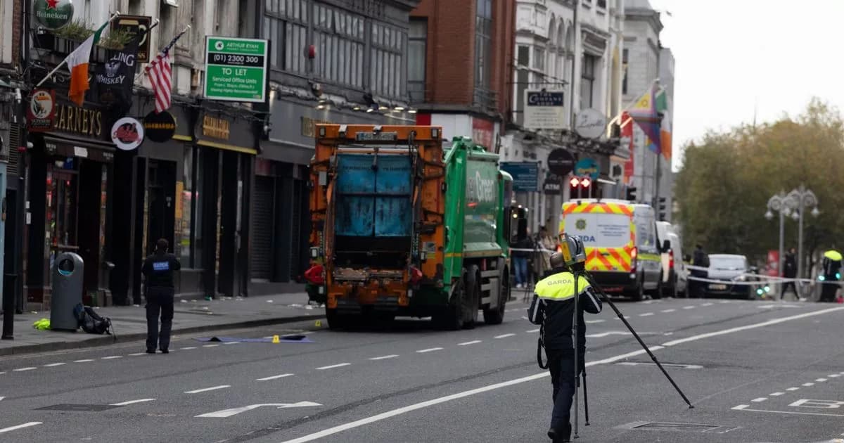 Fußgänger, 30er, bei schrecklicher Verkehrstragödie mit LKW im Stadtzentrum von Dublin getötet - Irish Mirror