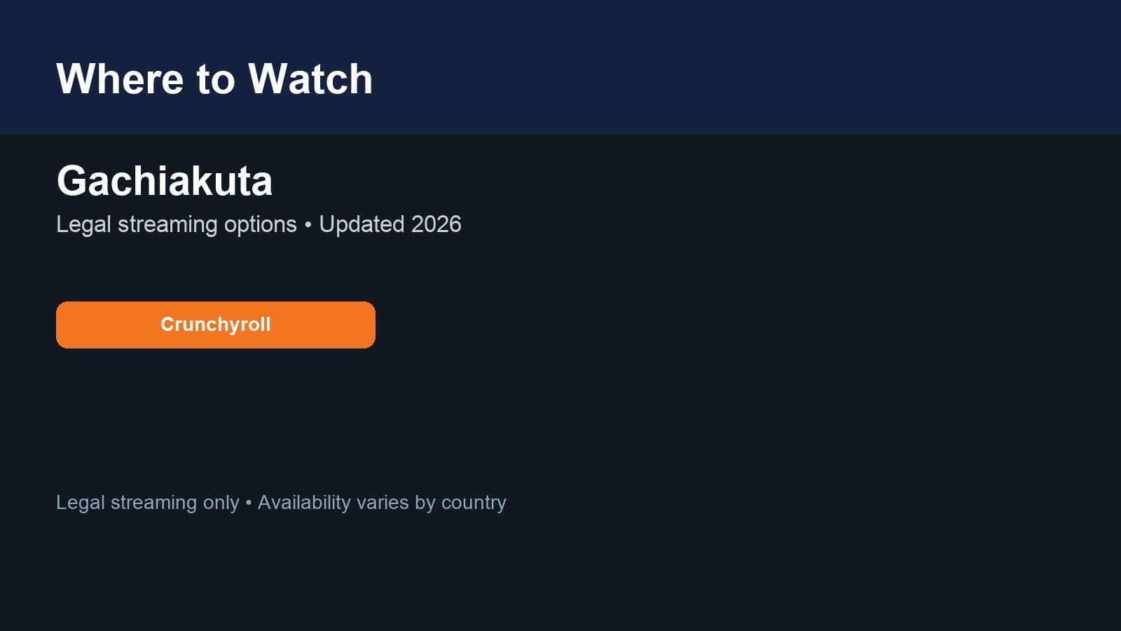 Where to Watch Gachiakuta Online (Updated 2026) -