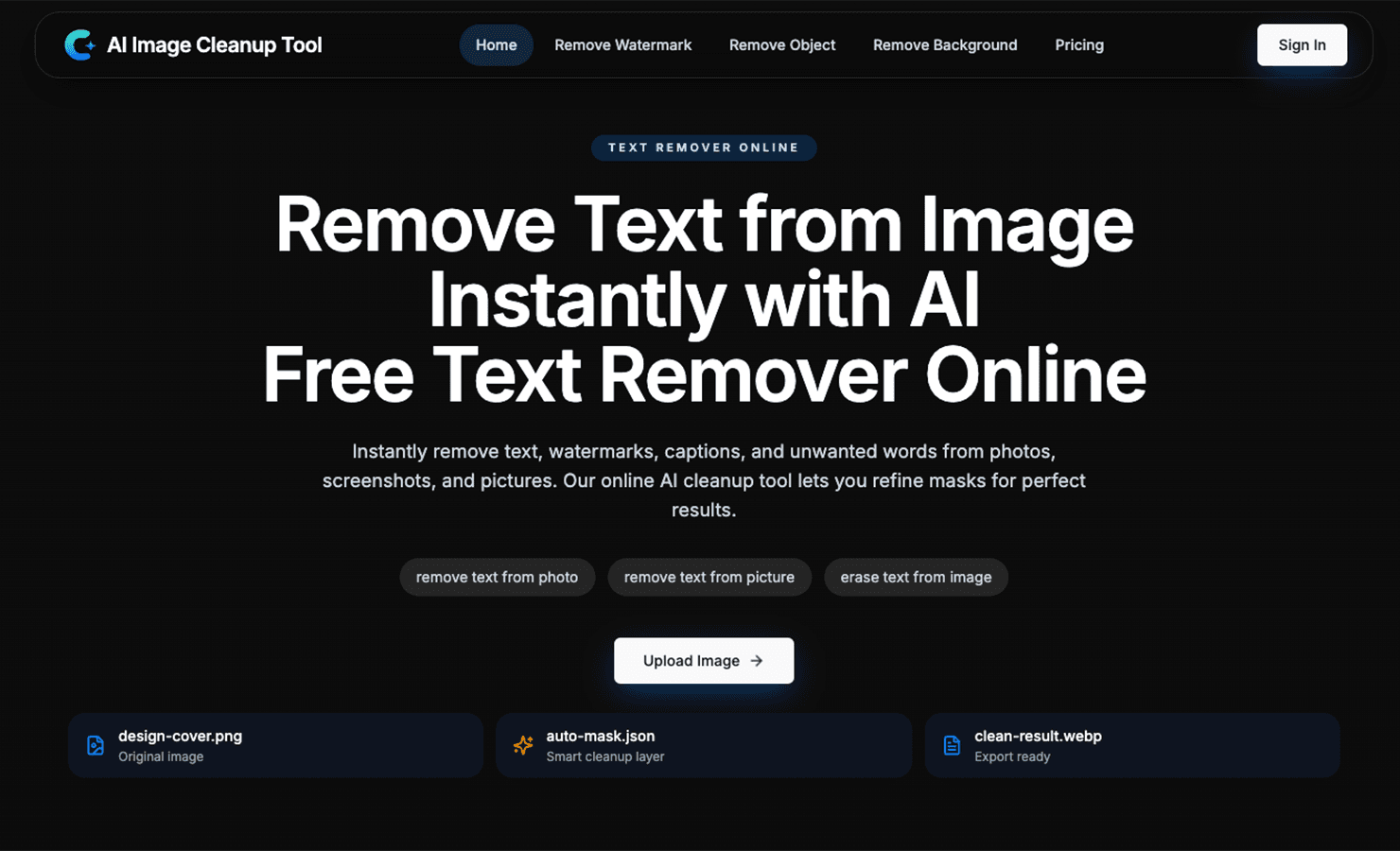 AI Image Cleanup Tool
