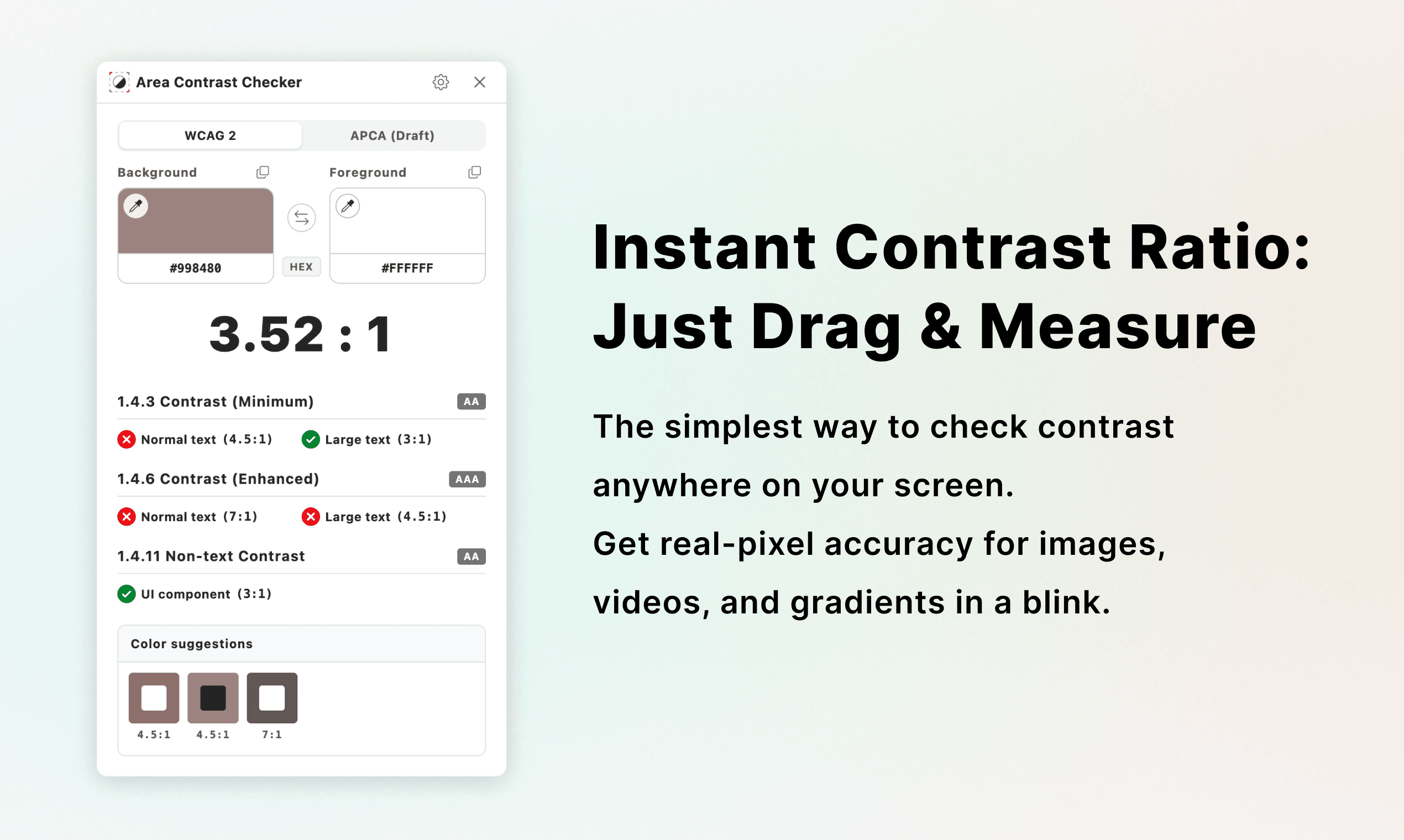 Area Contrast Checker