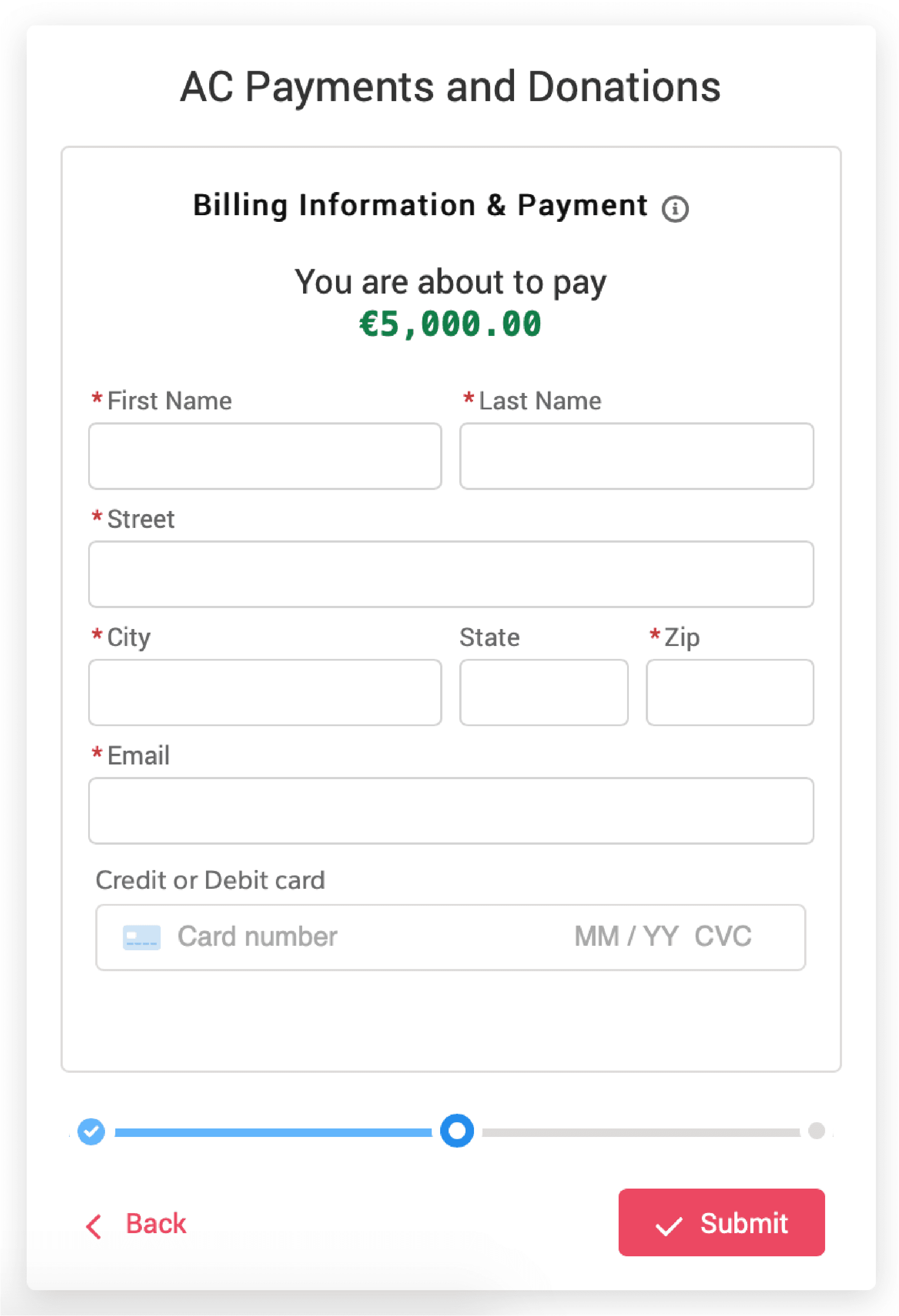 AC Payments & Donations
