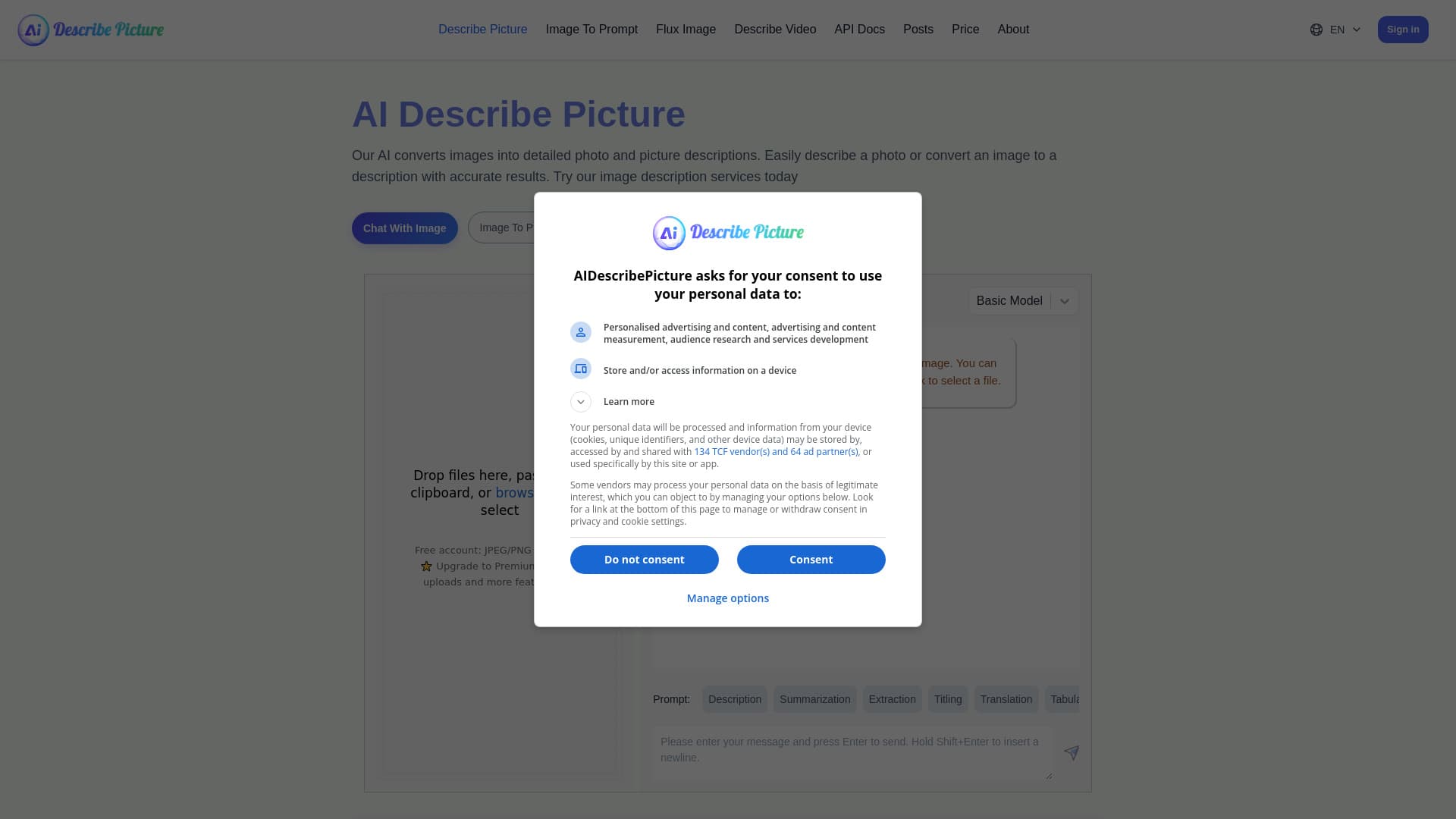 Describe Image & Picture - AI Image Description, Markdown, and Text Converter