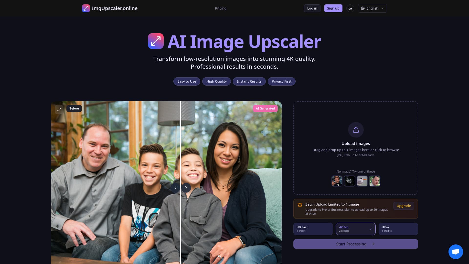 AI Image Upscaler Pro