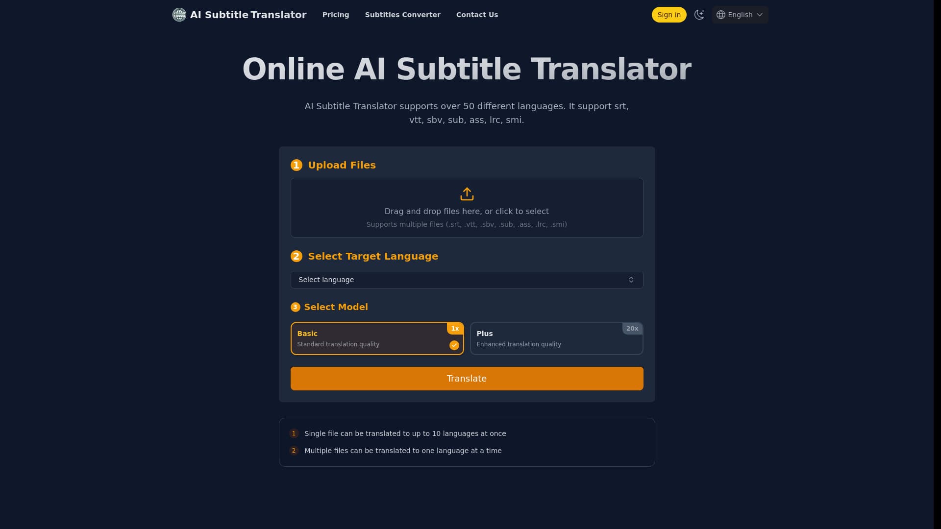 AI Subtitle Translator