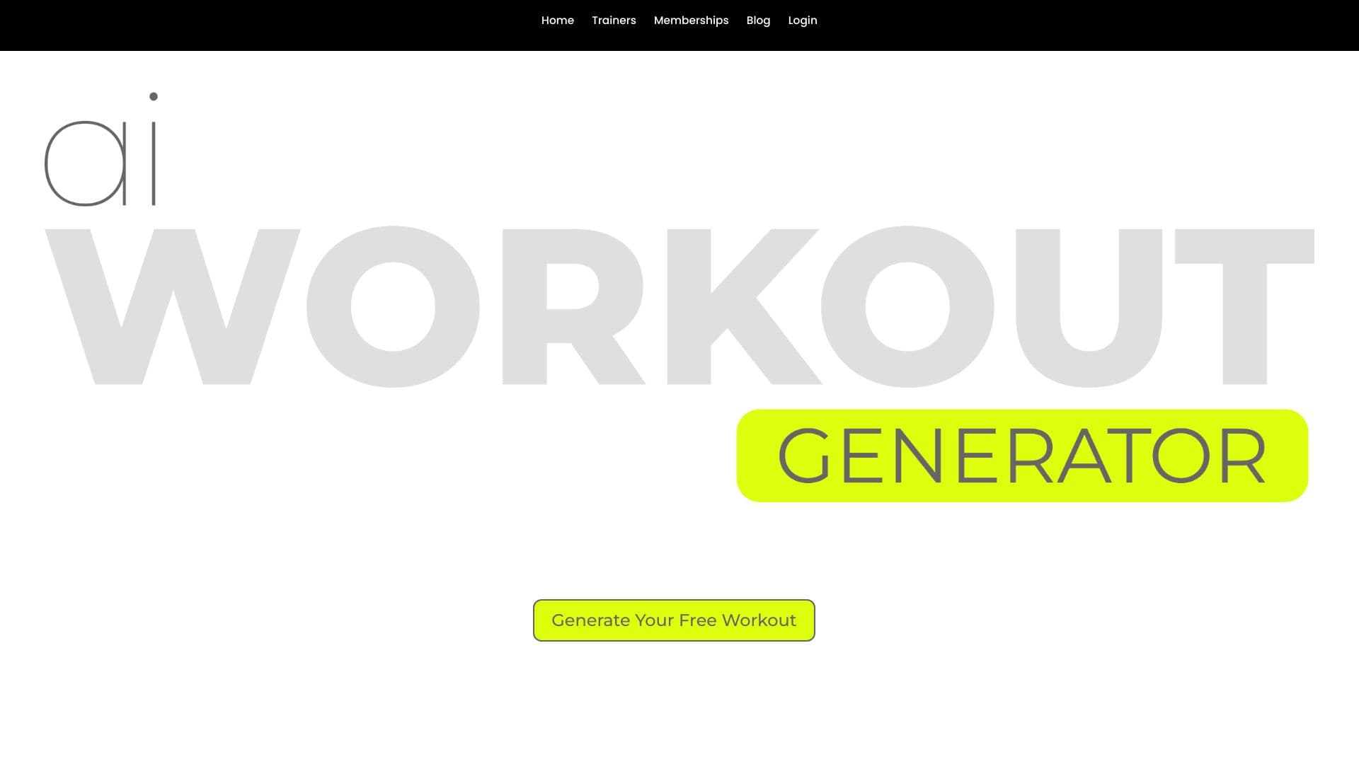 AI Workout Generator