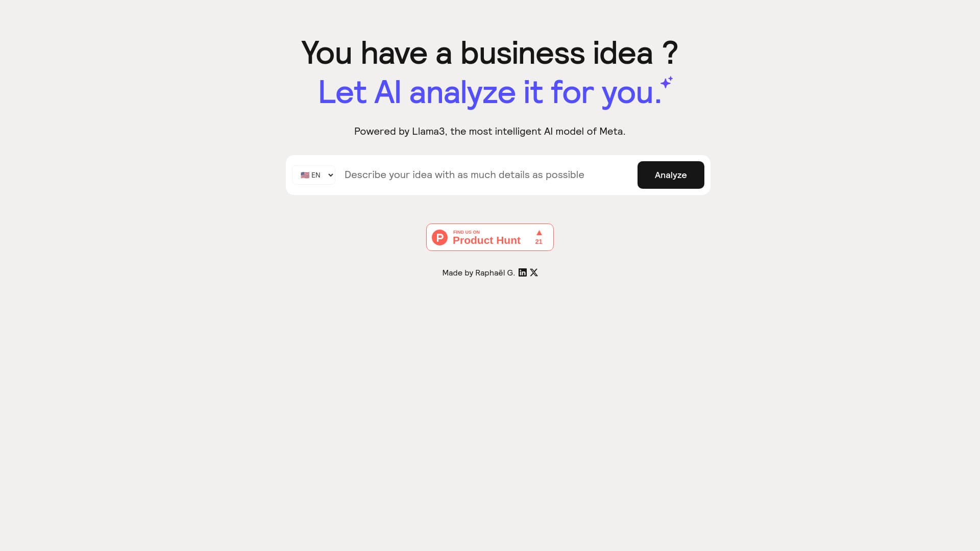 Analyze My Business Idea
