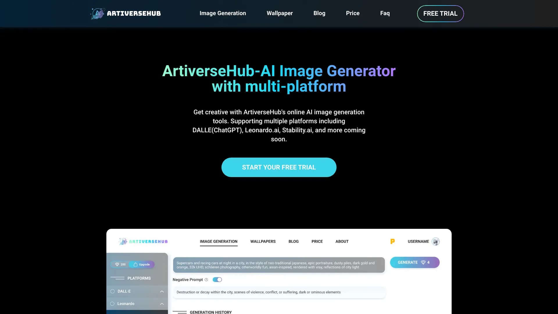 Artiversehub AI Image Generator