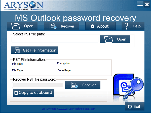 Aryson Outlook Password Recovery