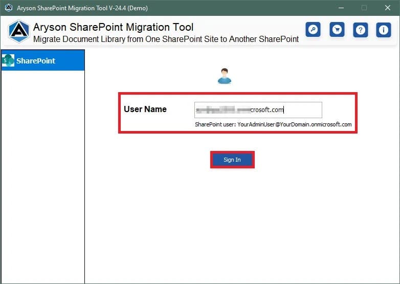 Aryson SharePoint Migration Tool