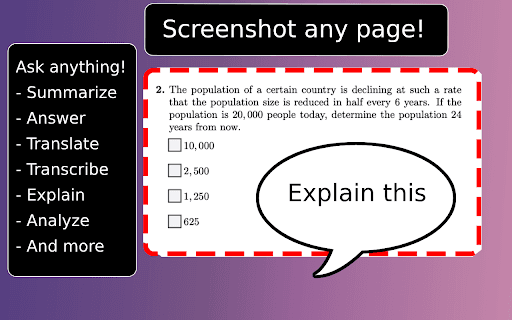 Ask Screenshot For Gemini