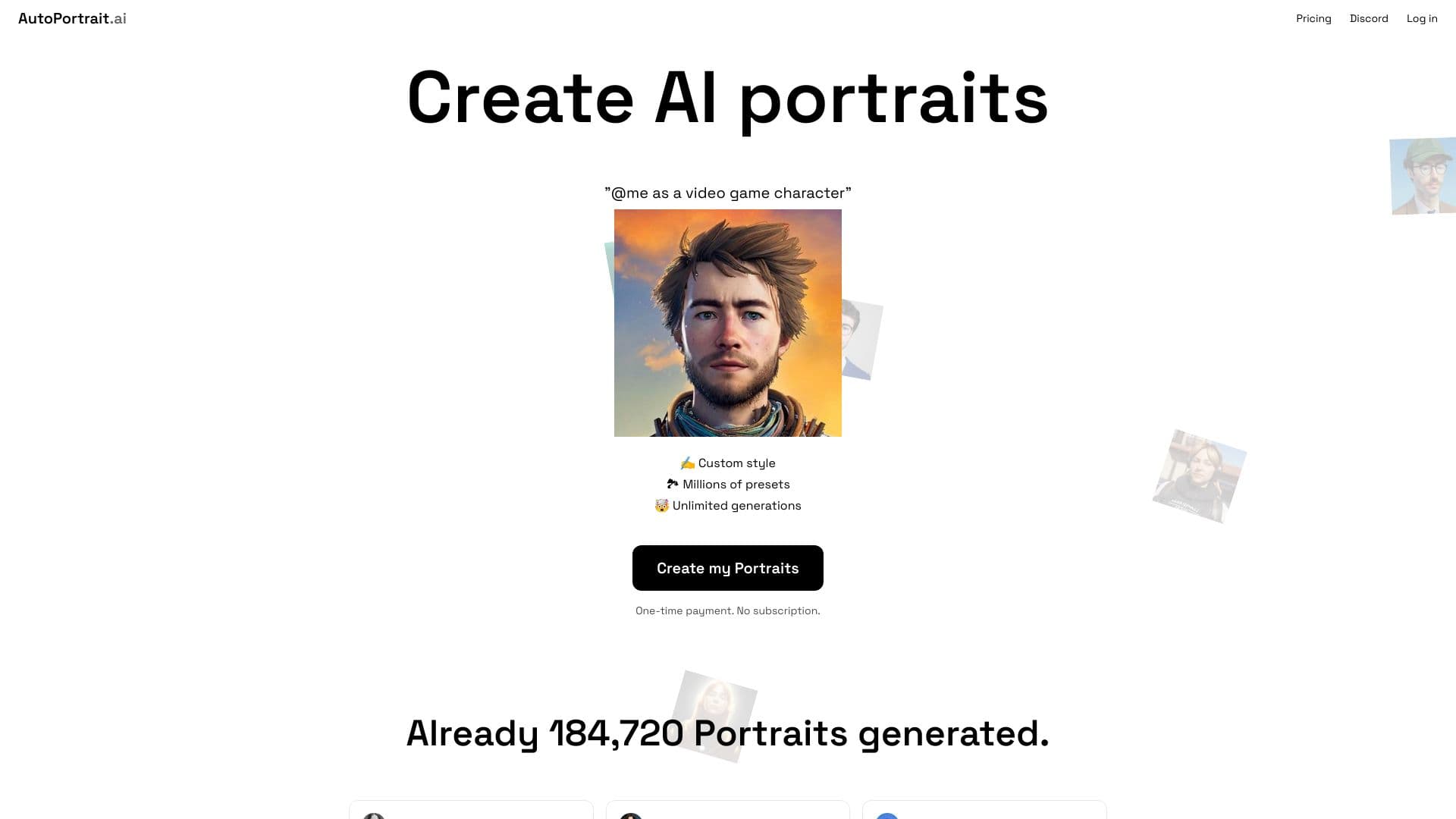 Autoportrait - AI Portraits Generator