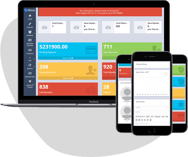 Awebstar Gym Management