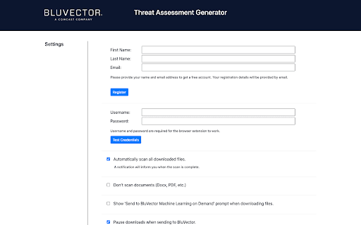 BluVector Threat Assessment Generator™