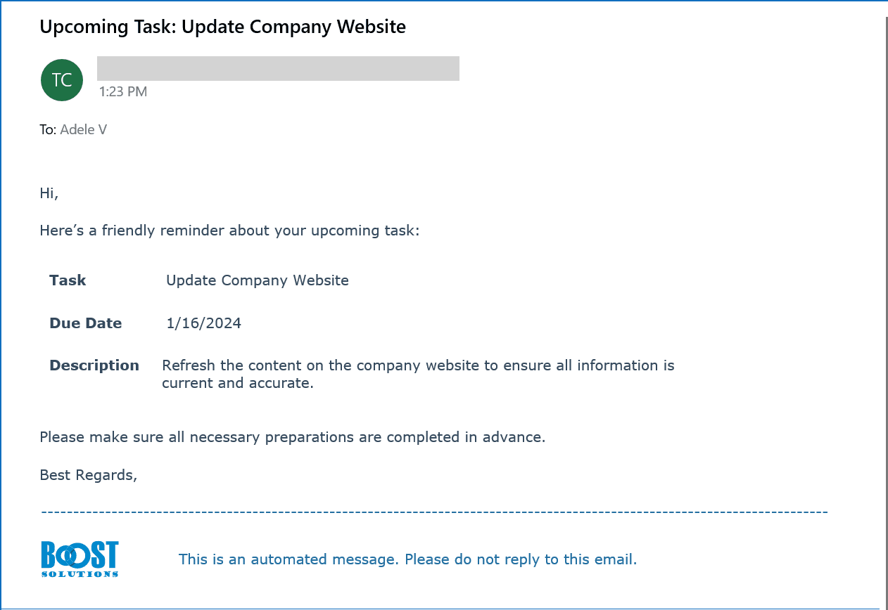 BoostSolutions’ Alert Reminder