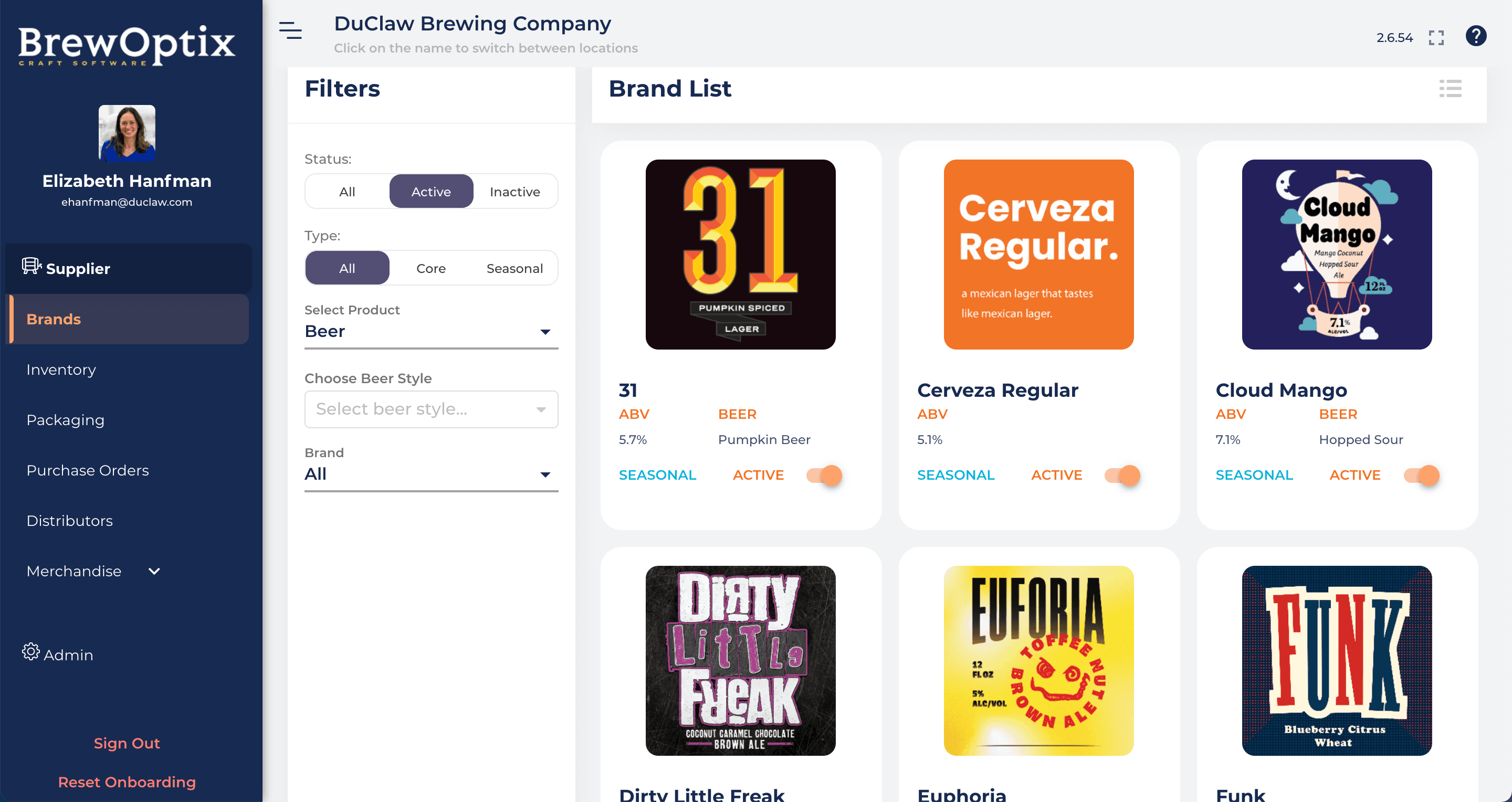 BrewOptix Craft Software