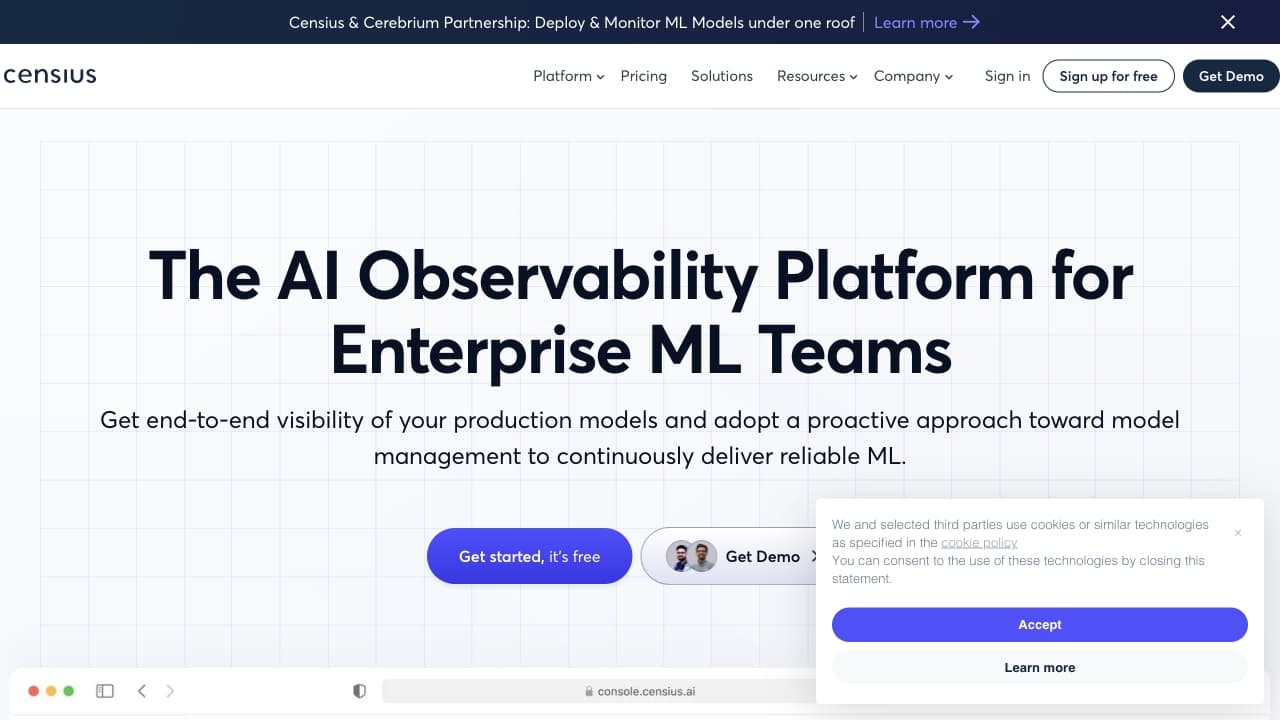 Censius AI Observability Platform