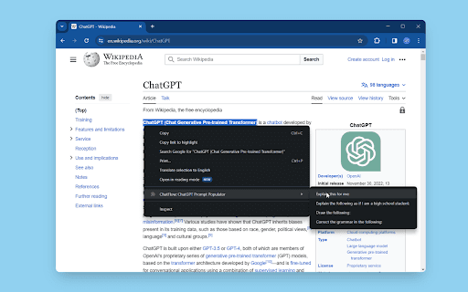OpenAIチャットプロンプトポピュレーター