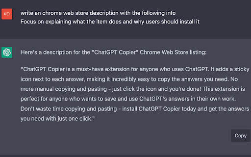 ChatGPT Copier