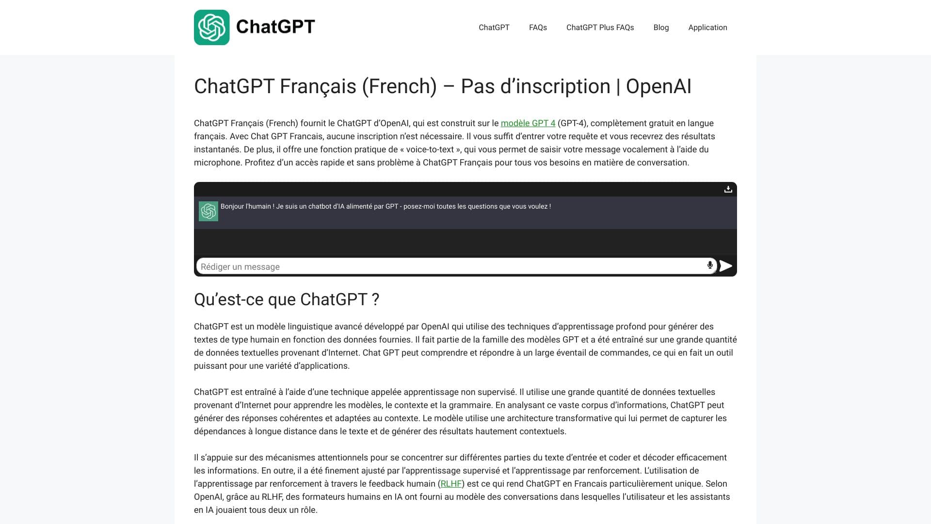 Chatgpt Français (french)