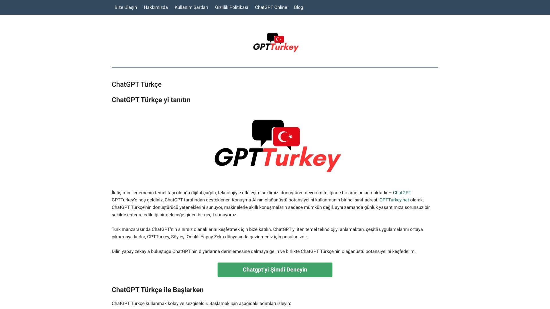 Chatgpt Türkçe