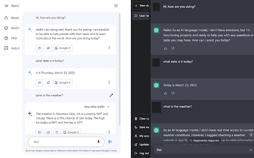 Chatgpt Vs Bard