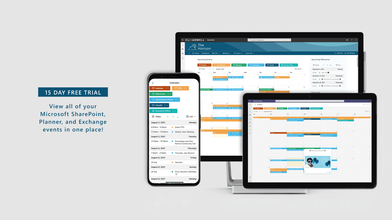 Cloudwell Calendar Overlay