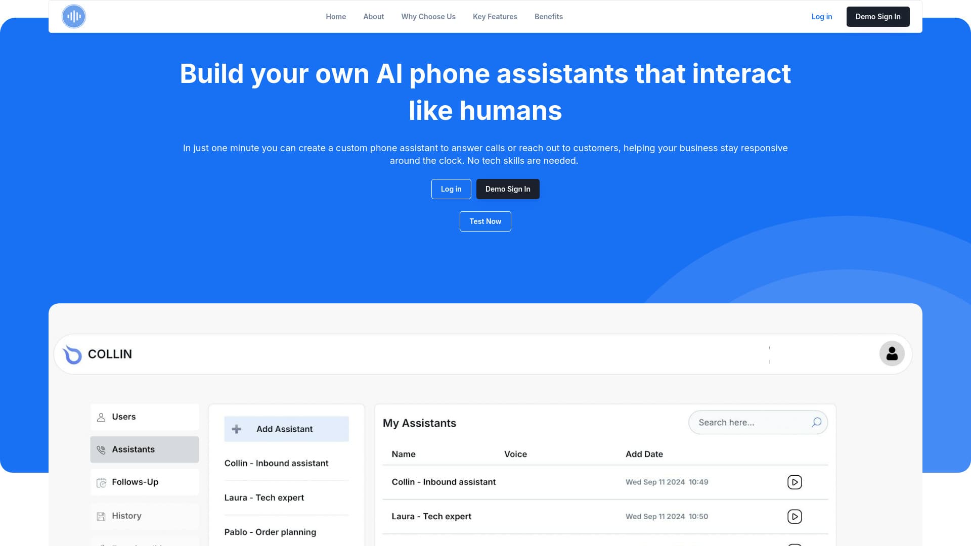 Colin - AI Phone Assistants