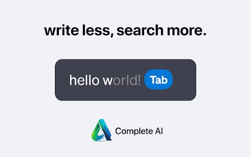 Complete AI - ChatGPT 用テキストオートコンプリート