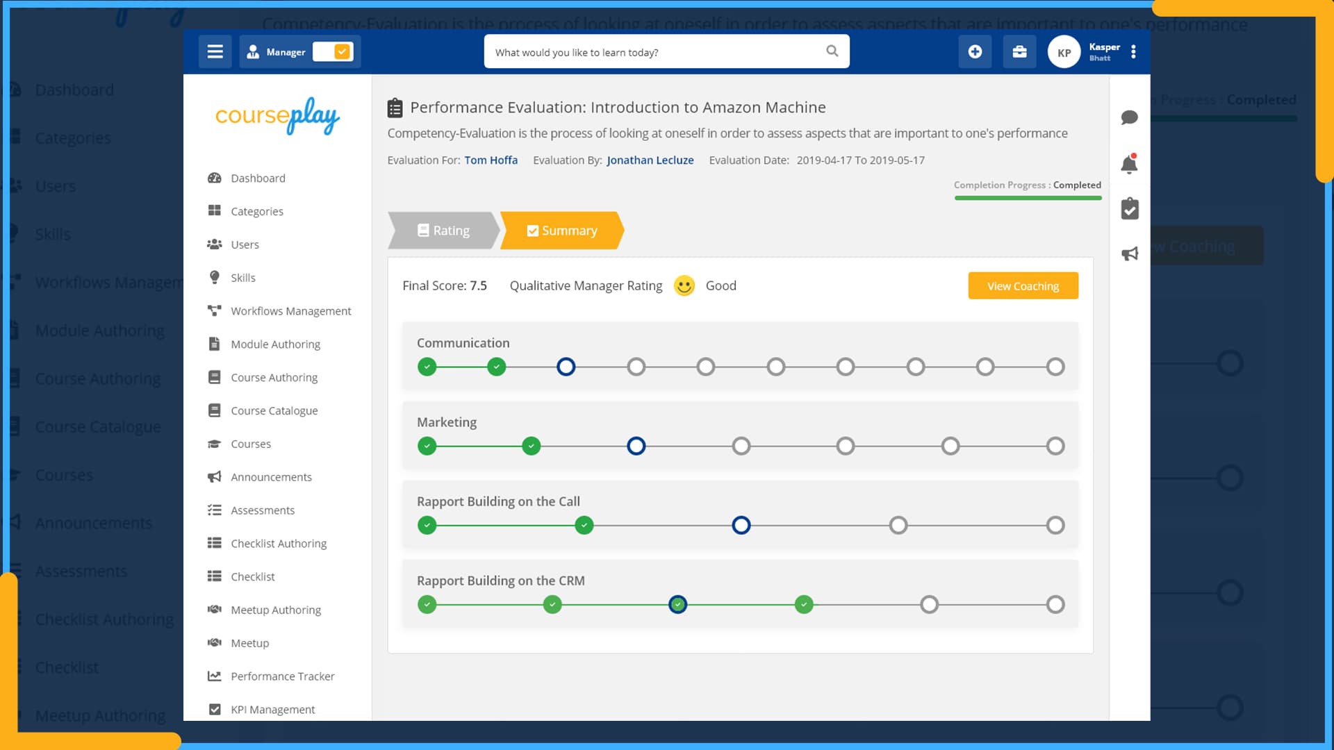 Courseplay Cloud Learning