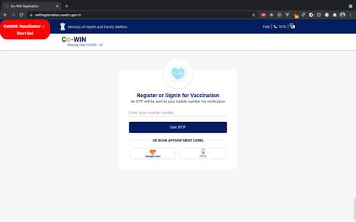 CoWIN Vaccine Booking Bot