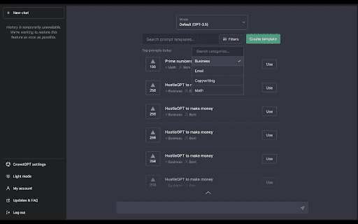 Crowdgpt - Chatgpt Prompt Sharing