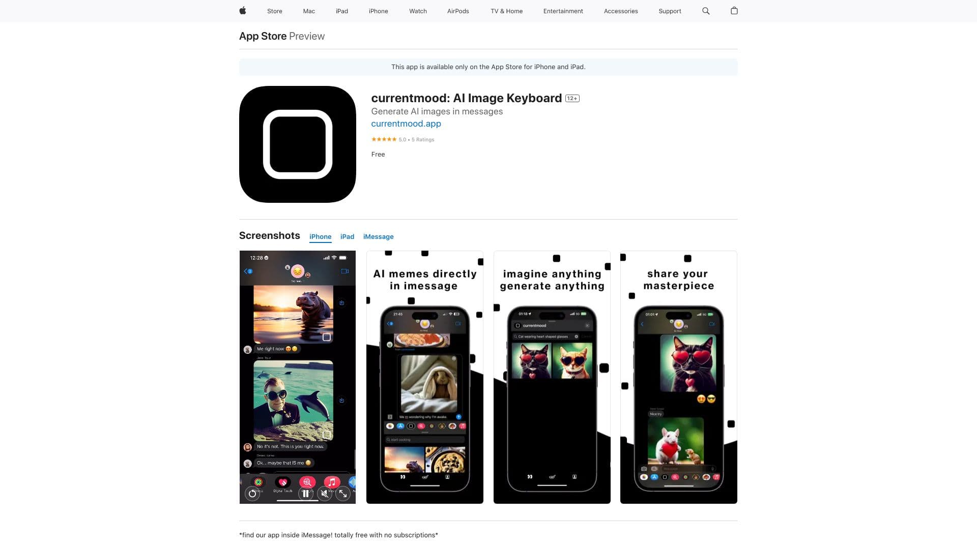 currentmood : Clavier d'images IA