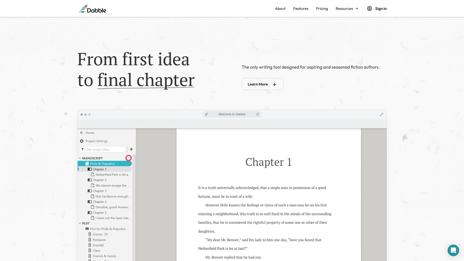 Dabble Book Writing Software