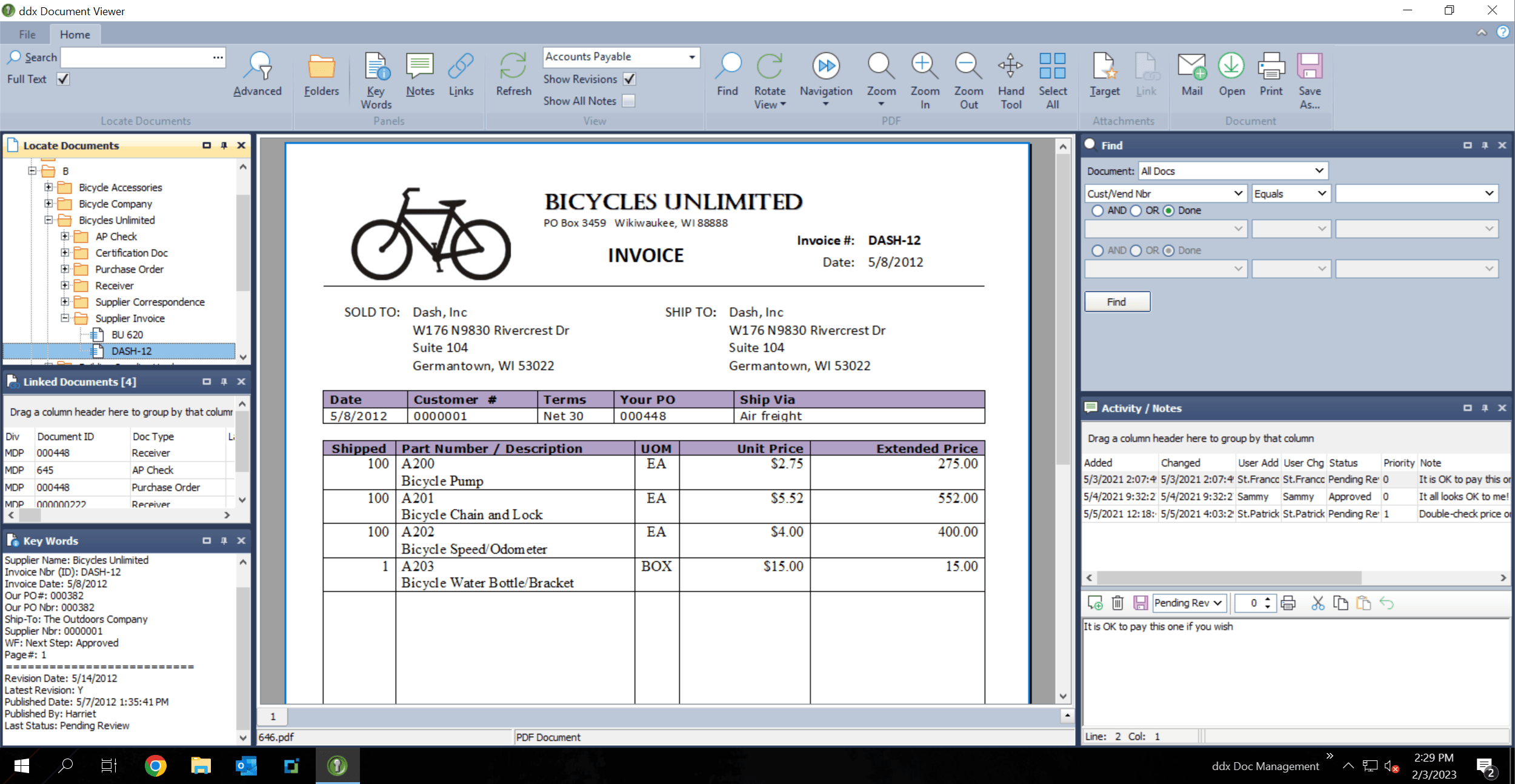 DASH DDX™ Document Management