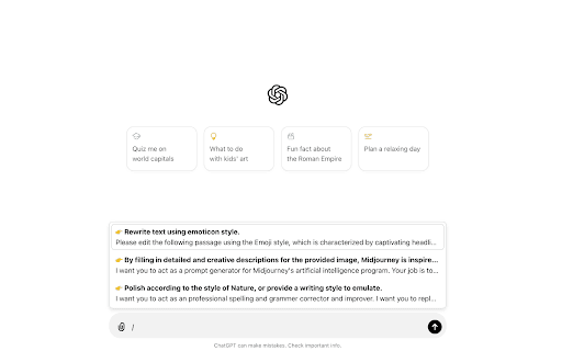Simplest ChatGPT Prompt Assistant