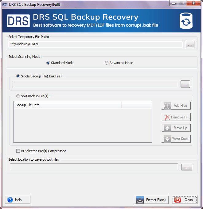 DRS SQL Backup Recovery Tool