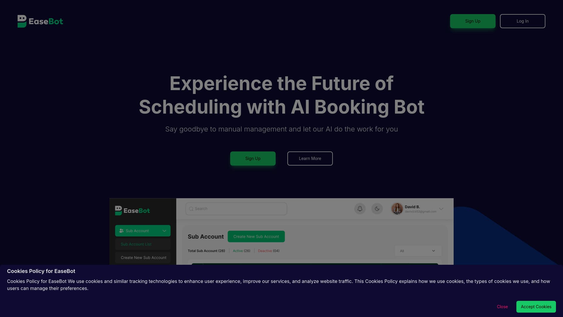 Easebot AI Booking Bot For Gohighlevel
