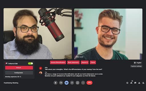 Google Meet的实时转录分析和关键词建议