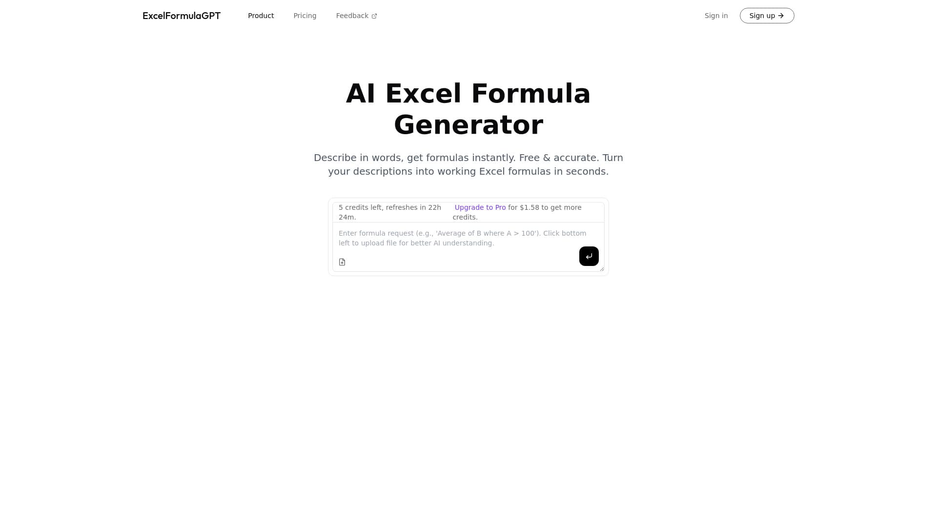 Excel Formula Gpt