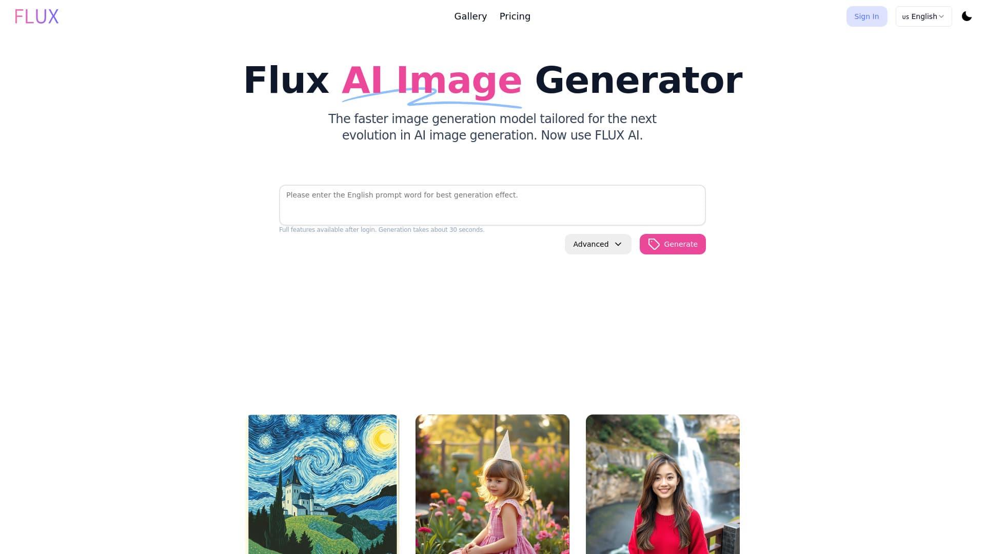 Flux AI图像生成器