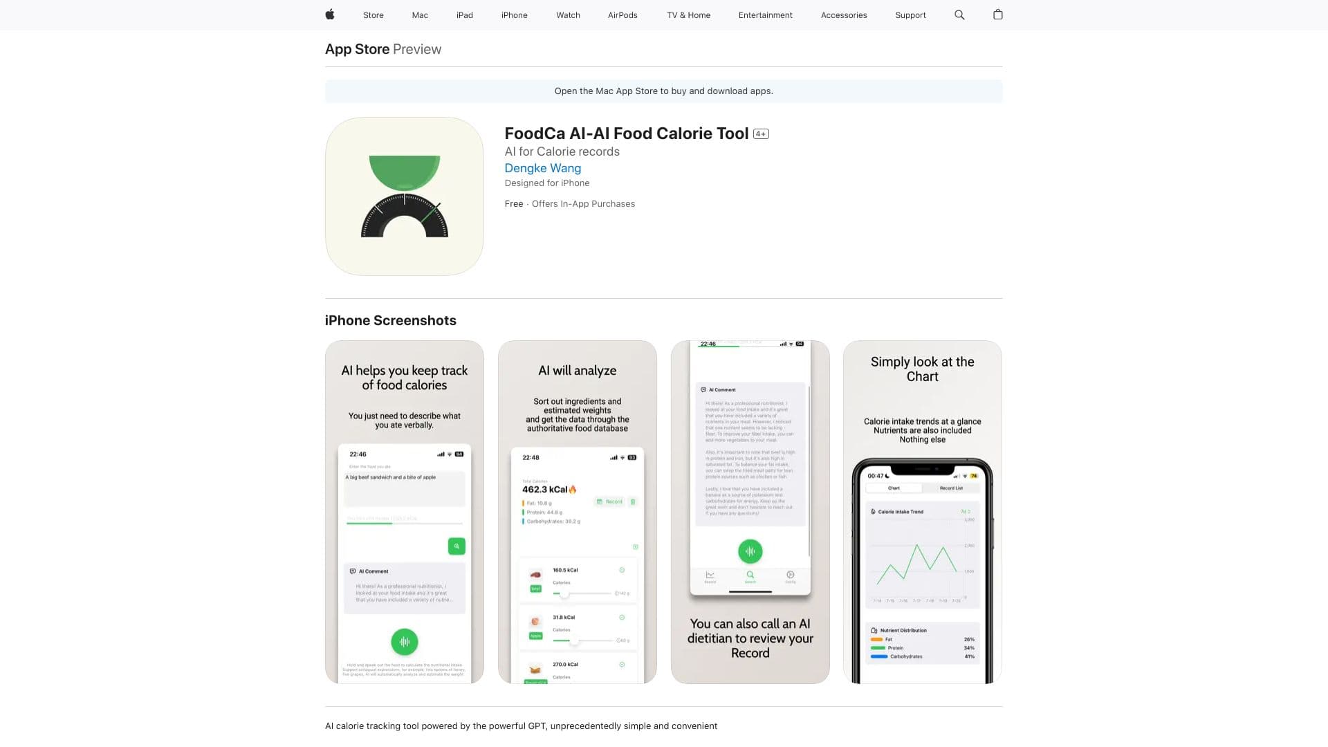 FoodCa AI-AI Food Calorie Tool