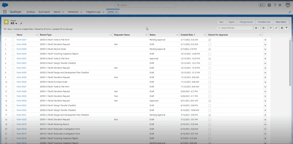 Forms Management Software