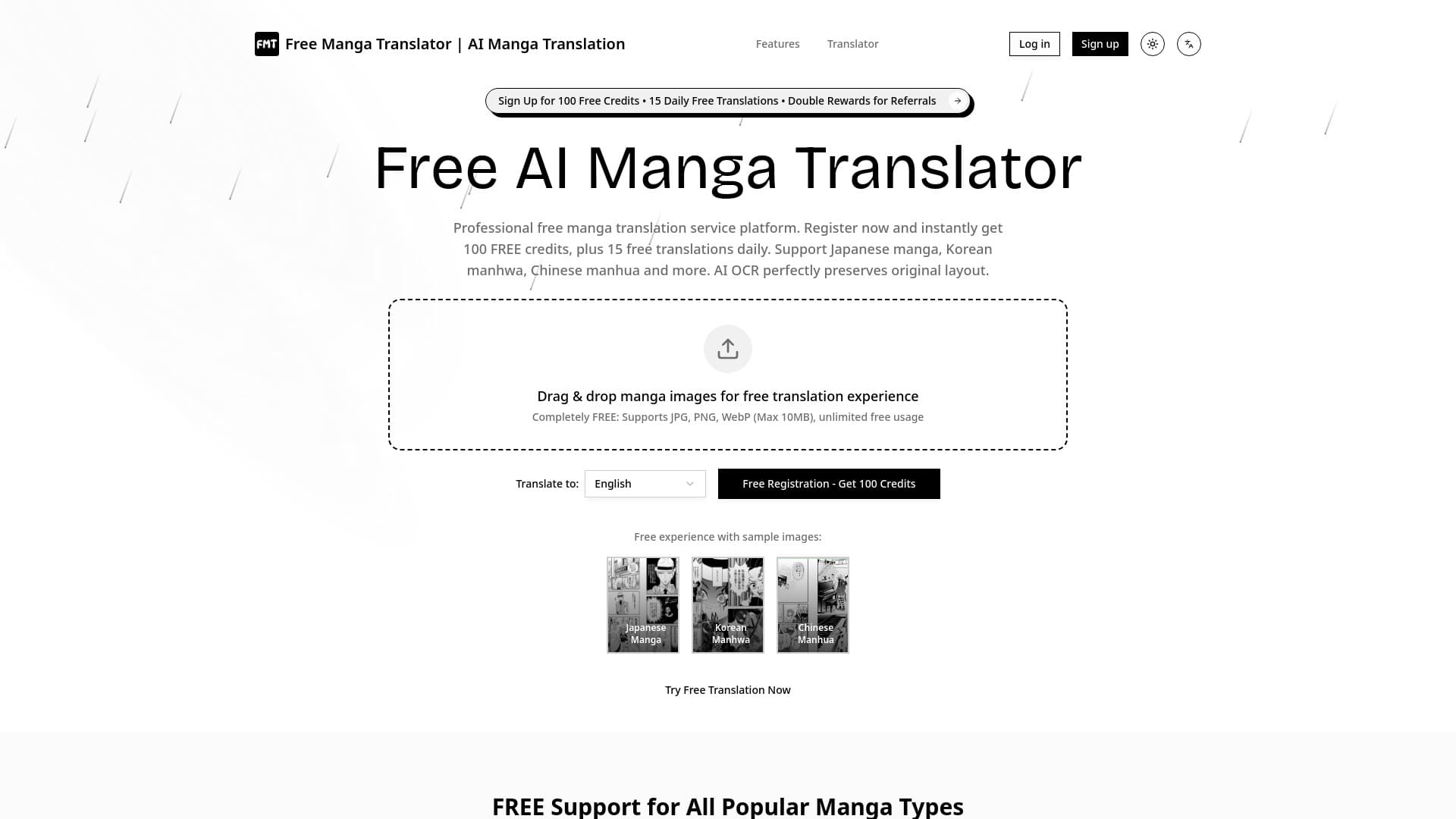 Free AI Manga Translator