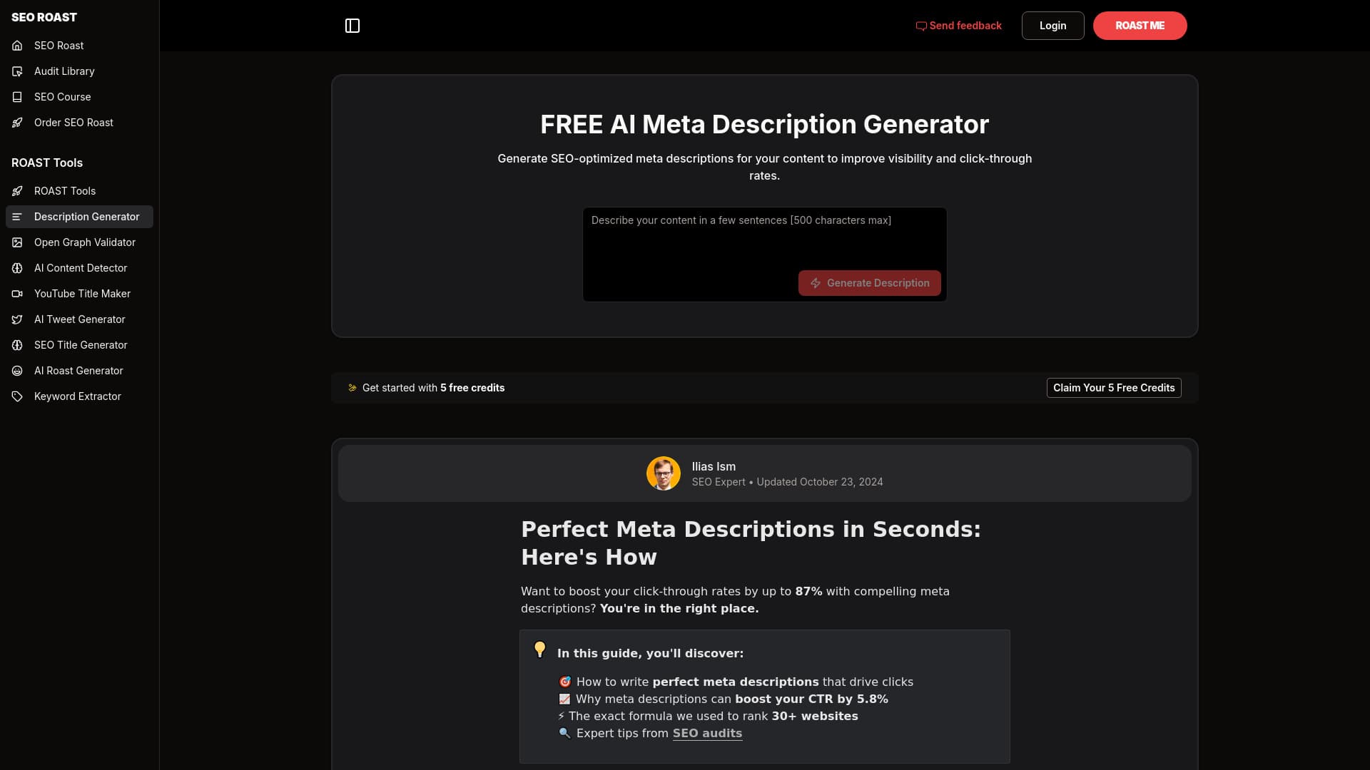 Free AI Meta Description Generator