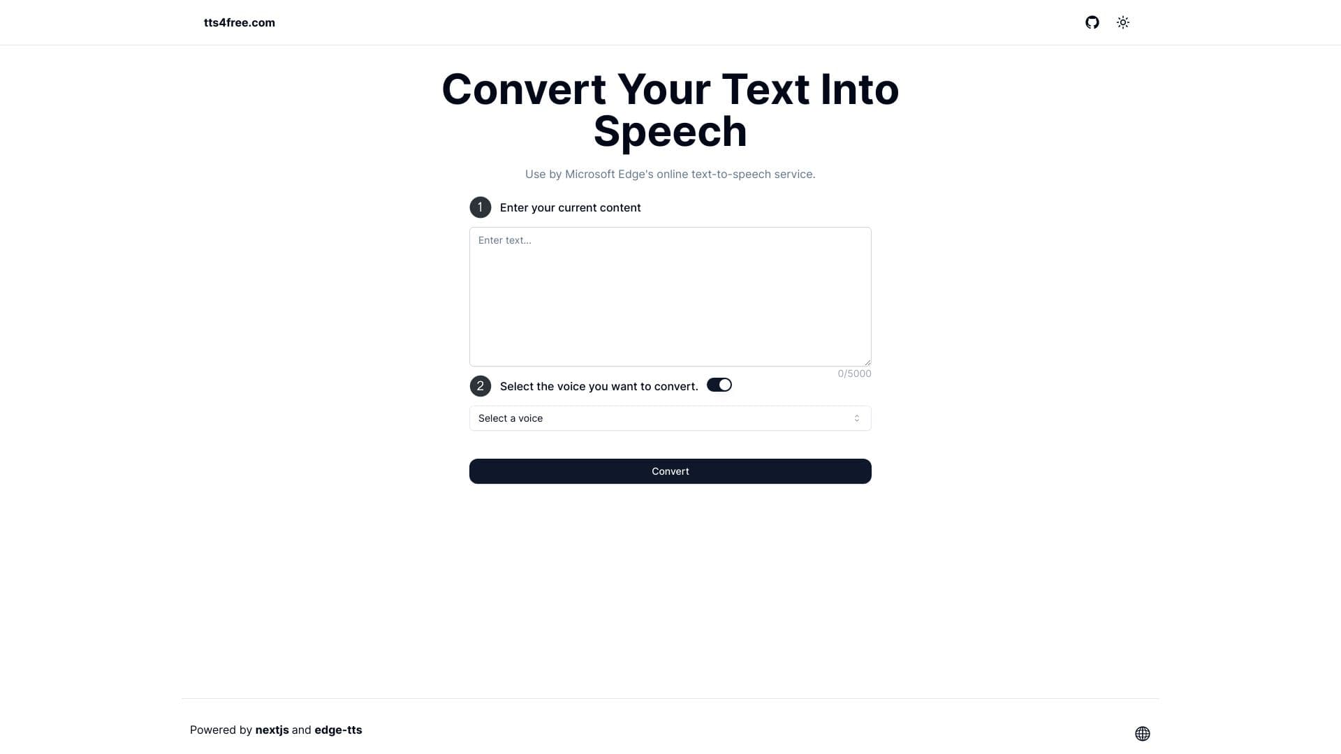 Free Text Into Speech