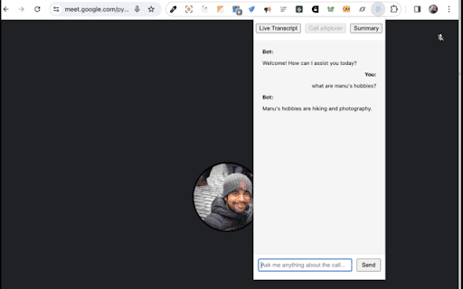 Google Meet - Call Explorer