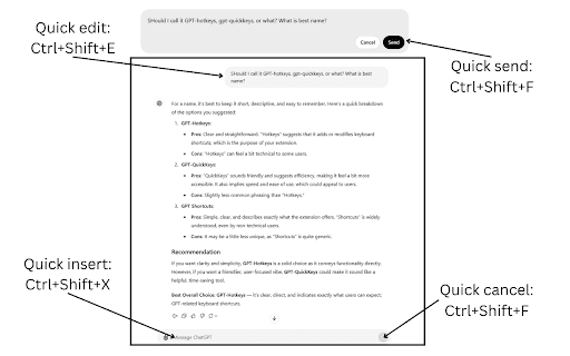 ChatGPT Hotkeys Extension