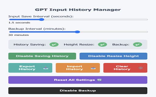 GPT Input History Manager