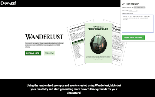 Remplace le texte sélectionné en utilisant GPT-4 (avec support pour GPT-3.5)