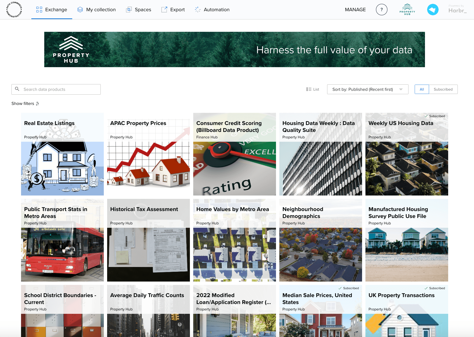 Harbr Enterprise Data Exchange